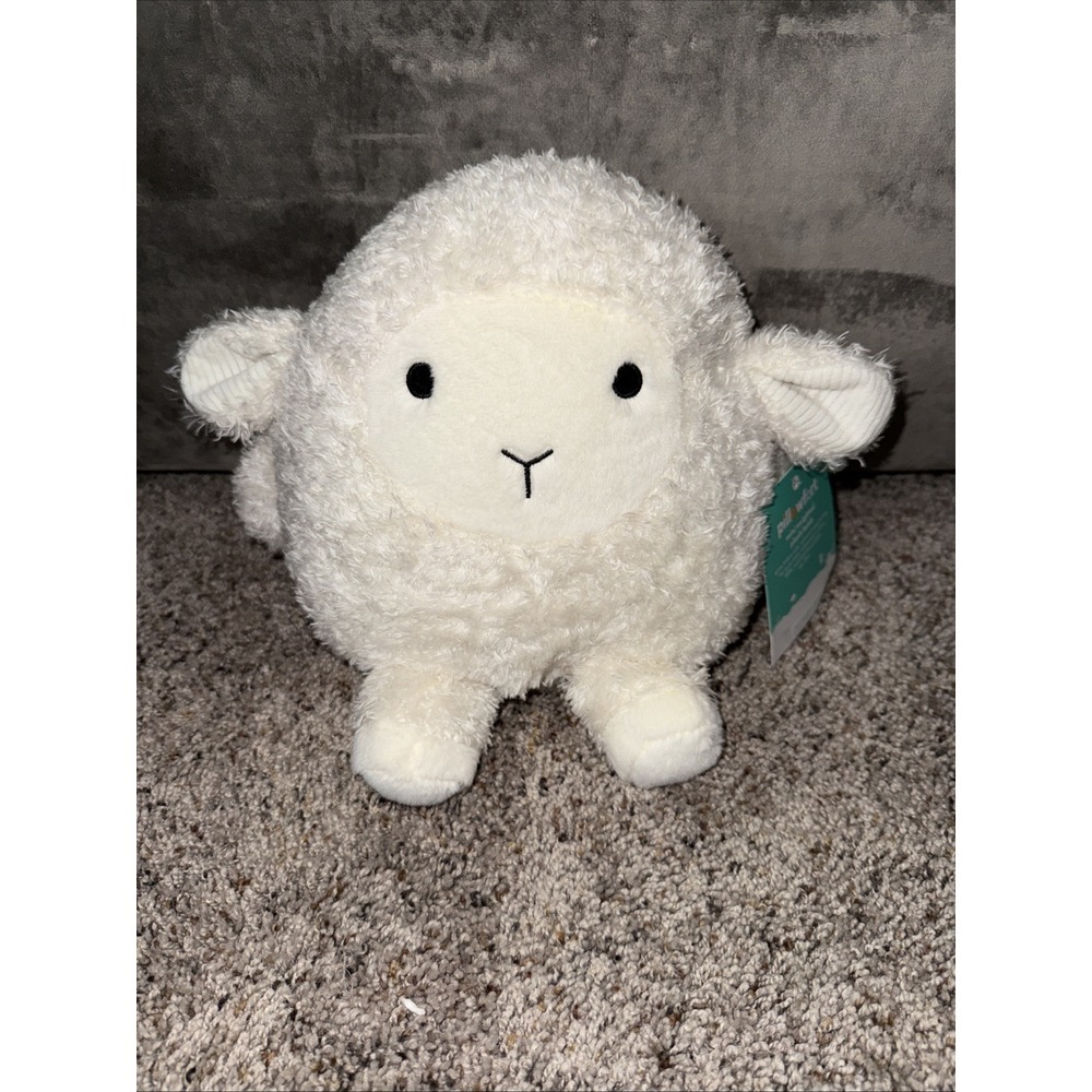 PILLOWFORT Mini Weighted LAMB plush white sheep Sensory Pillow Toy NEW NWT